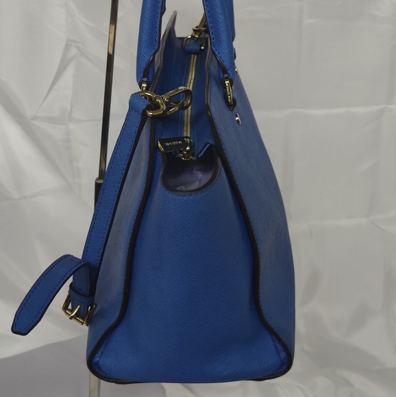 💯Michael Michael Kors  Summer Blue Saffiano Leather Satchel - Picture 3 of 12